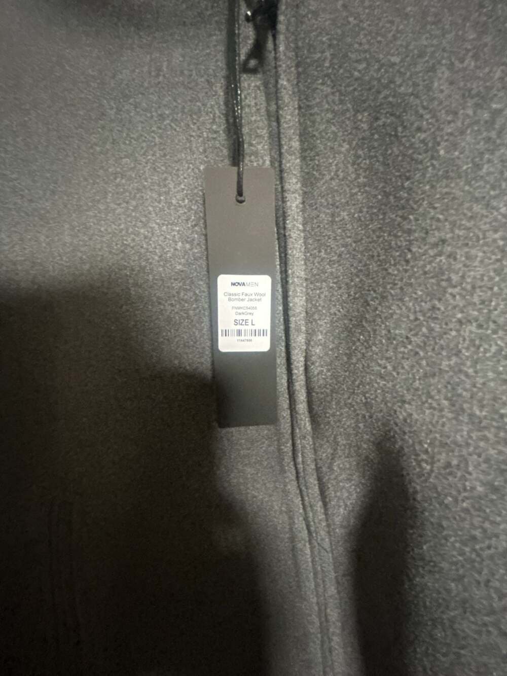 Classic Faux Wool Bomber Jacket - Picture 2 of 3